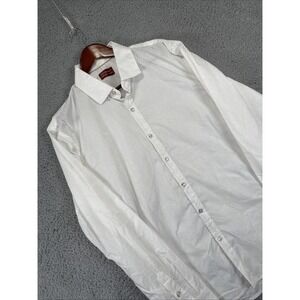 Consequence Shirt Mens XL White Paisley Jacquard Long Sleeve Button Up